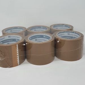 BROWN 75mm x 66m PP Tape