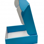 BABY BLUE DIE CUT PARCEL B-Flute - 250 x 250 x 75mm (10''x10''x3'')