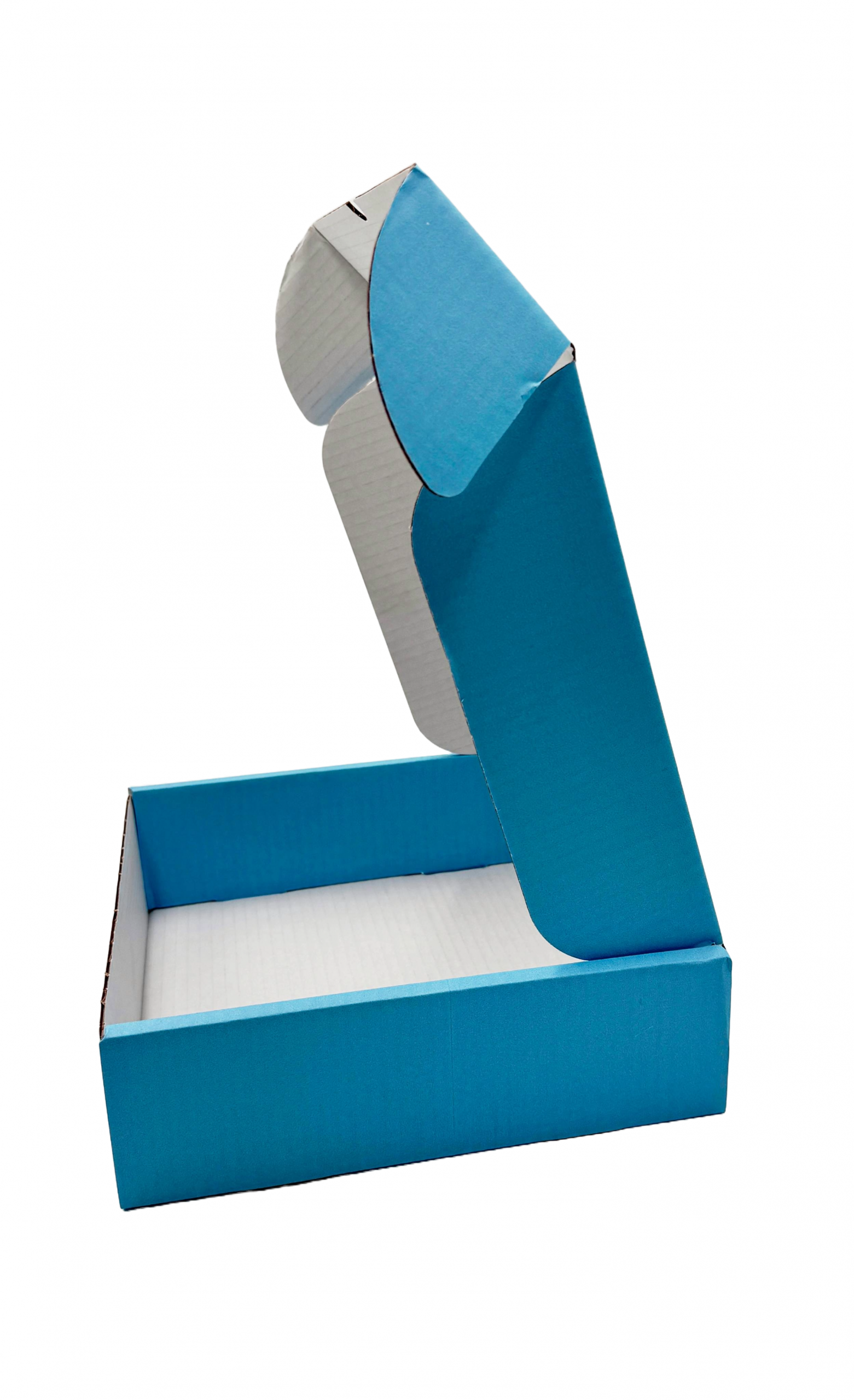 BABY BLUE DIE CUT PARCEL B-Flute - 250 x 250 x 75mm (10''x10''x3'')