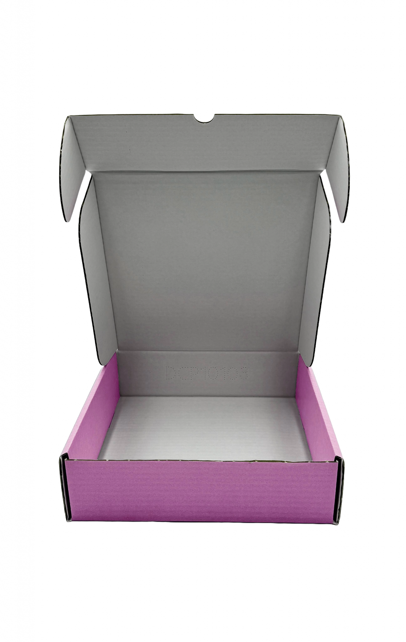 PURPLE DIE CUT PARCEL B-Flute - 250 x 250 x 75mm (10''x10''x3'') - Image 2