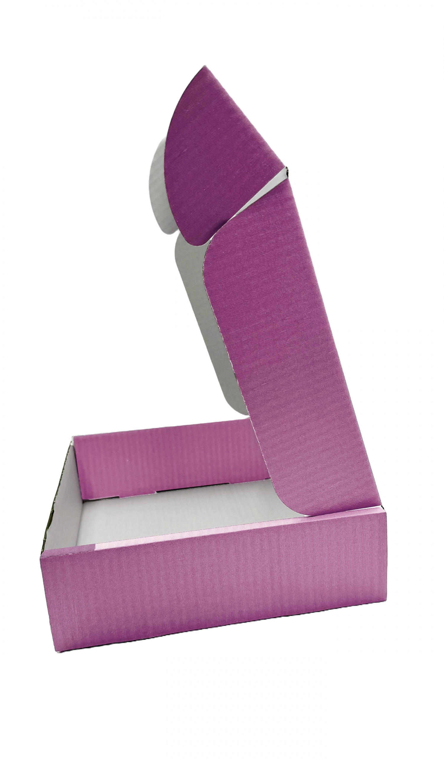 PURPLE DIE CUT PARCEL B-Flute - 250 x 250 x 75mm (10''x10''x3'')