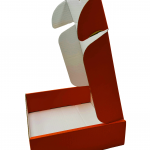 RED DIE CUT PARCEL B-Flute - 250 x 250 x 75mm (10''x10''x3'')