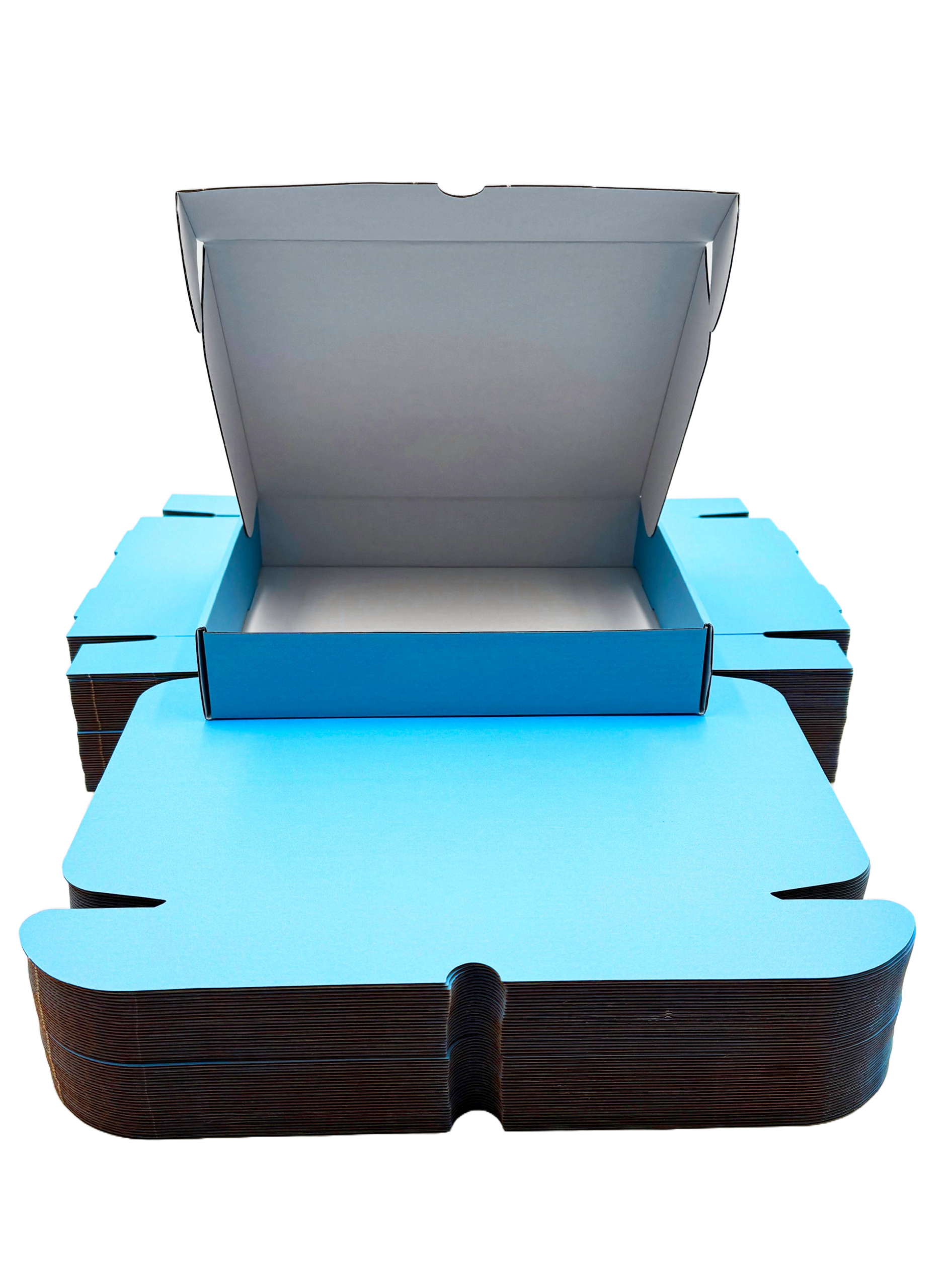 BABY BLUE Die Cut Parcel Box e-Flute - 236 x 196 x 47mm - Image 5