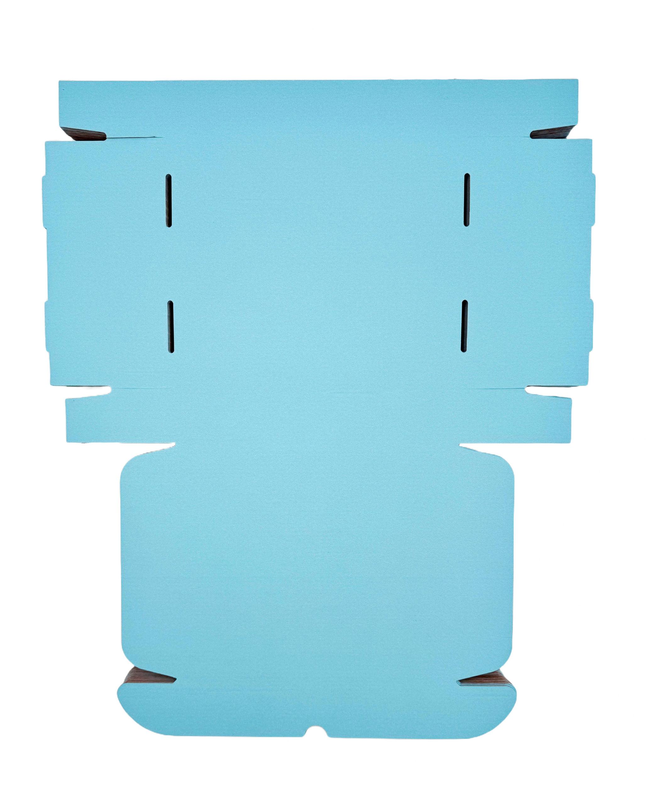 BABY BLUE Die Cut Parcel Box e-Flute - 236 x 196 x 47mm - Image 4