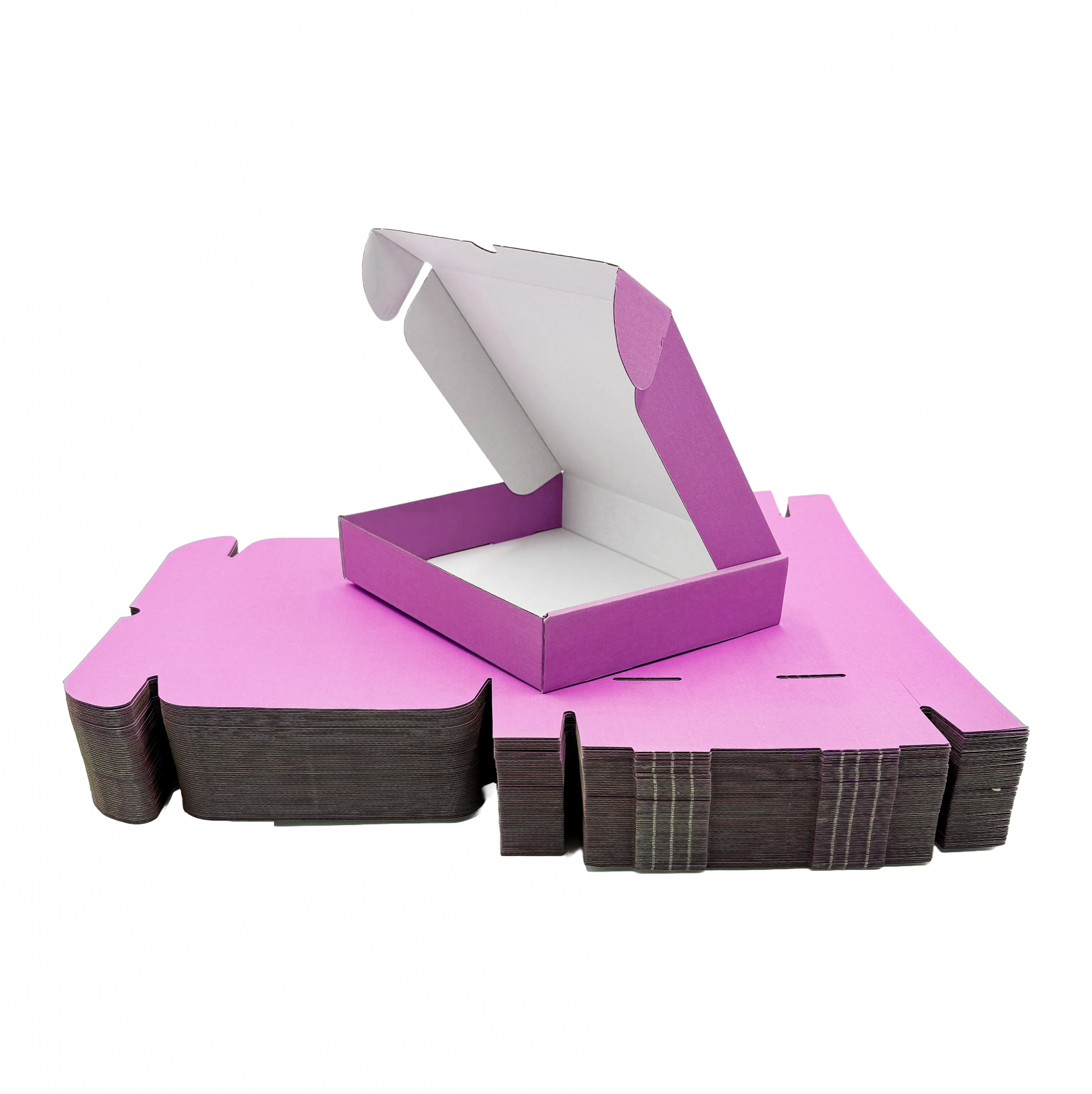 PURPLE Die Cut Parcel Box e-Flute - 236 x 196 x 47mm