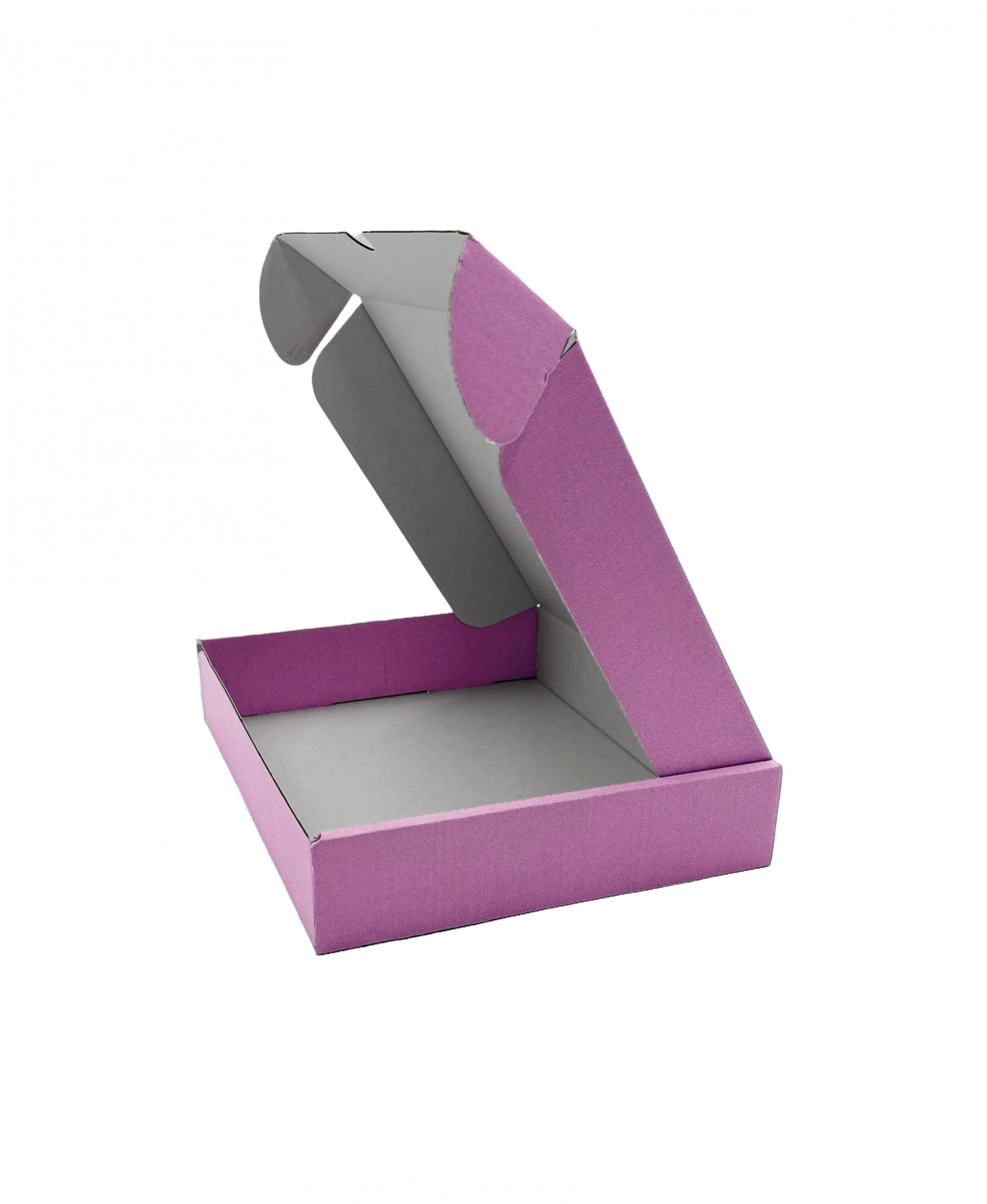 PURPLE Die Cut Parcel Box e-Flute - 236 x 196 x 47mm - Image 2